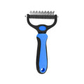 Pet Dematting Undercoat Rake for Long Haired Dogs Cats, Double Sided Deshedding Brush, Pain Free Tangle Remover to Reduce Shedding & Mats, Pet Grooming Tool N2 Comb
